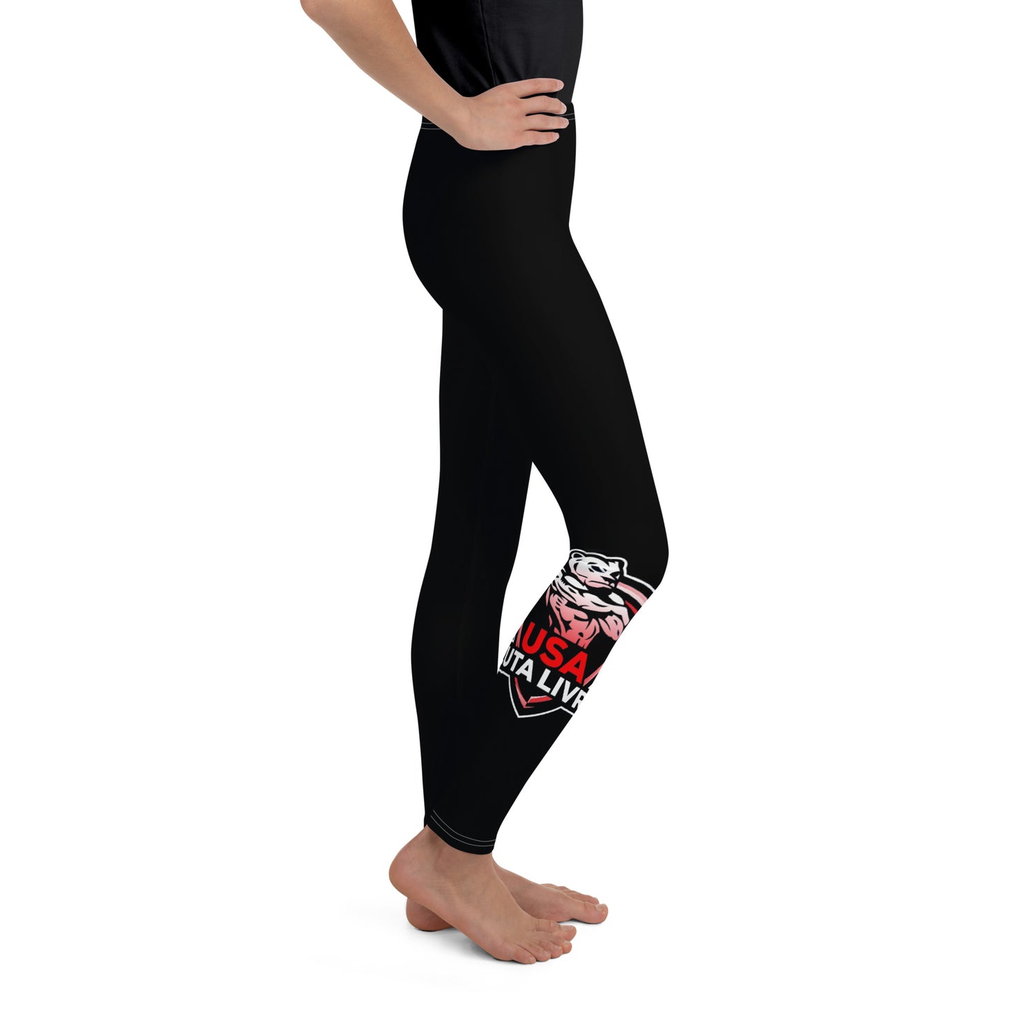 USA Luta Livre Youth Leggings - Black