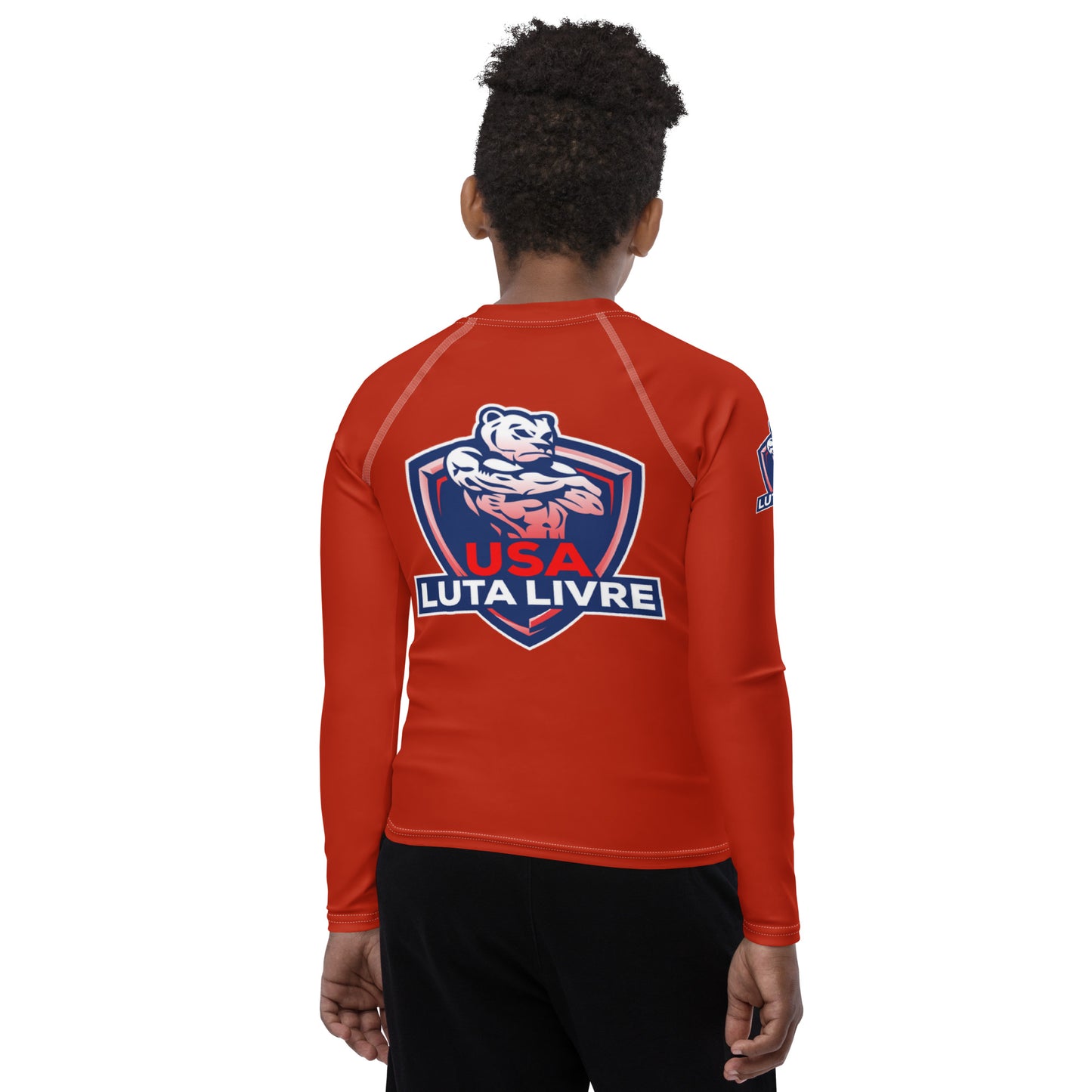 USA Luta Livre Youth Rash Guard - Red