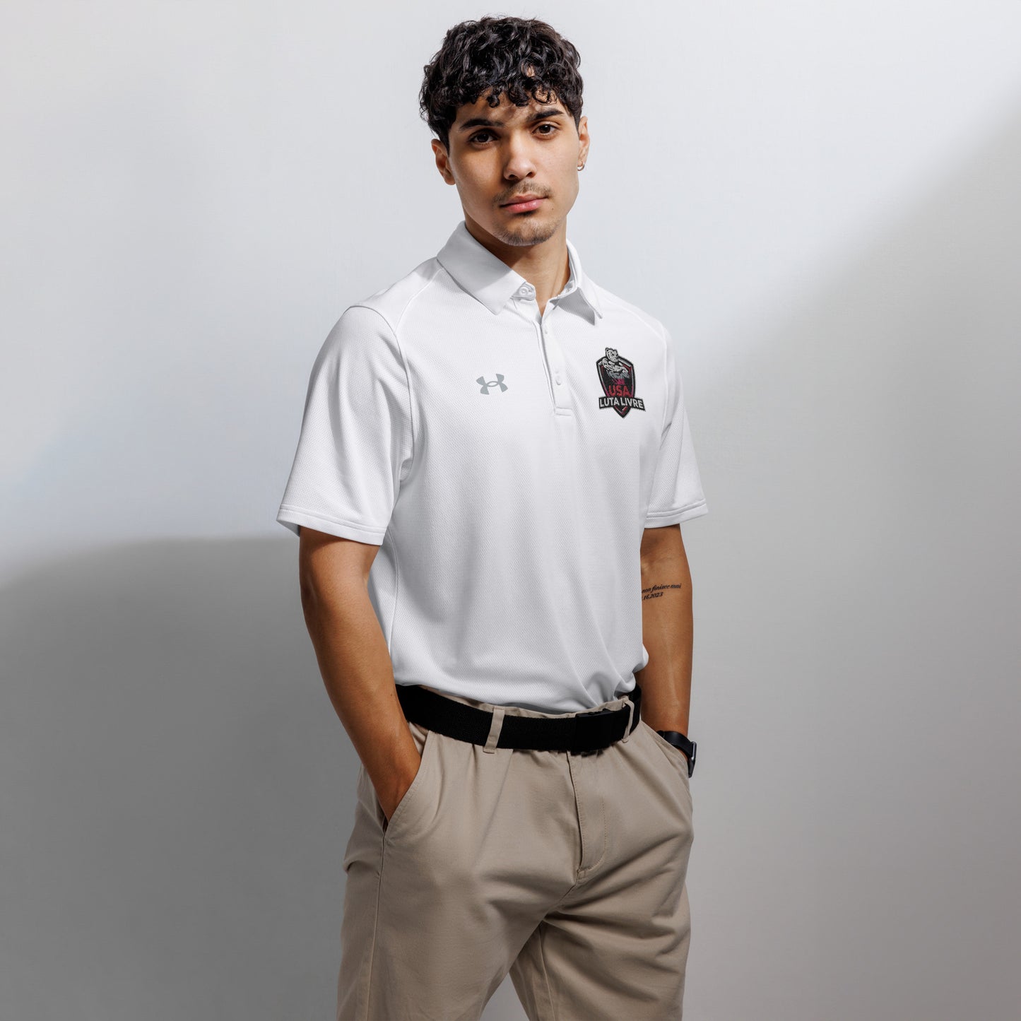 Coach - Under Armour® USA Luta Livre Men's Polo White