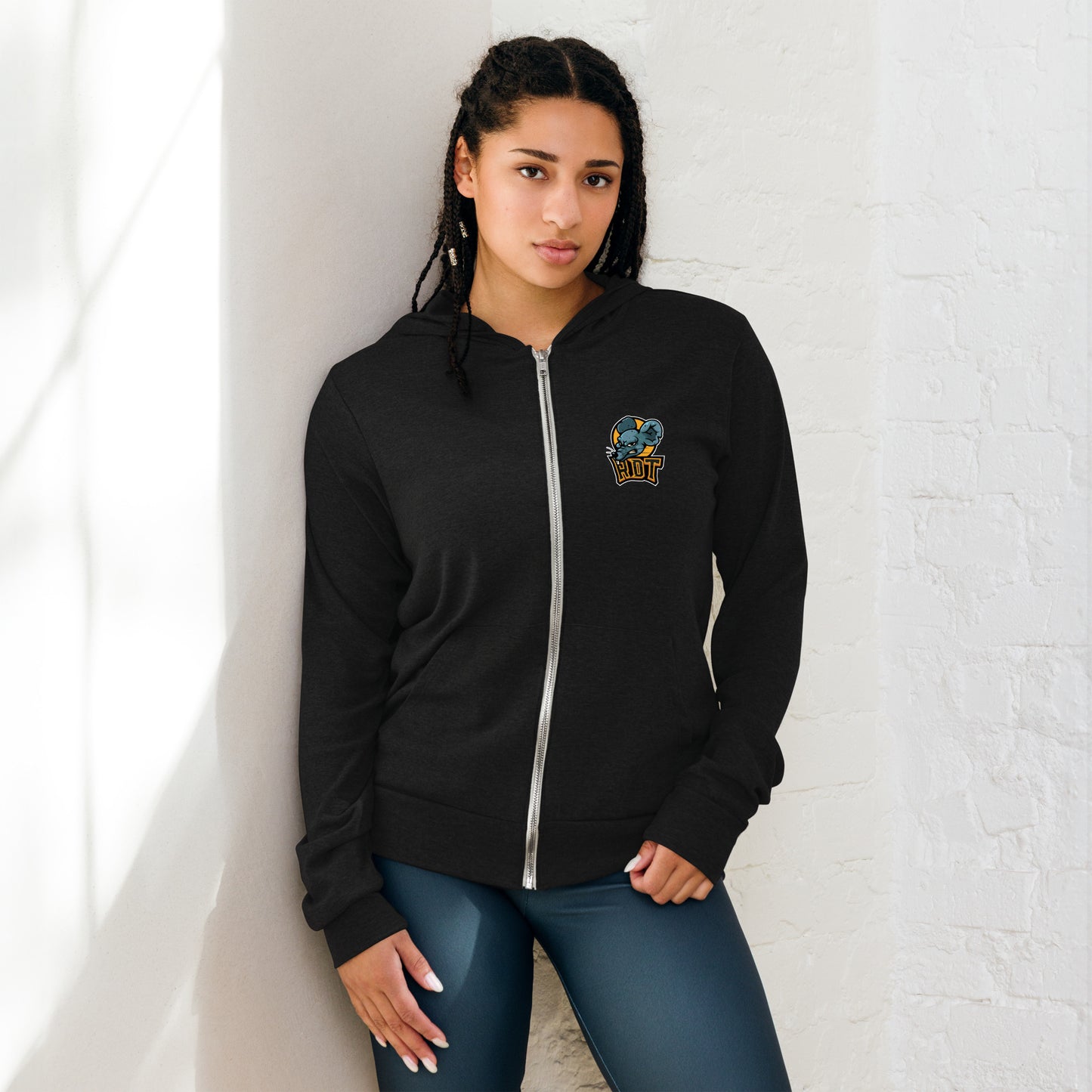 Rato de Tatame RDT Unisex zip BJJ hoodie