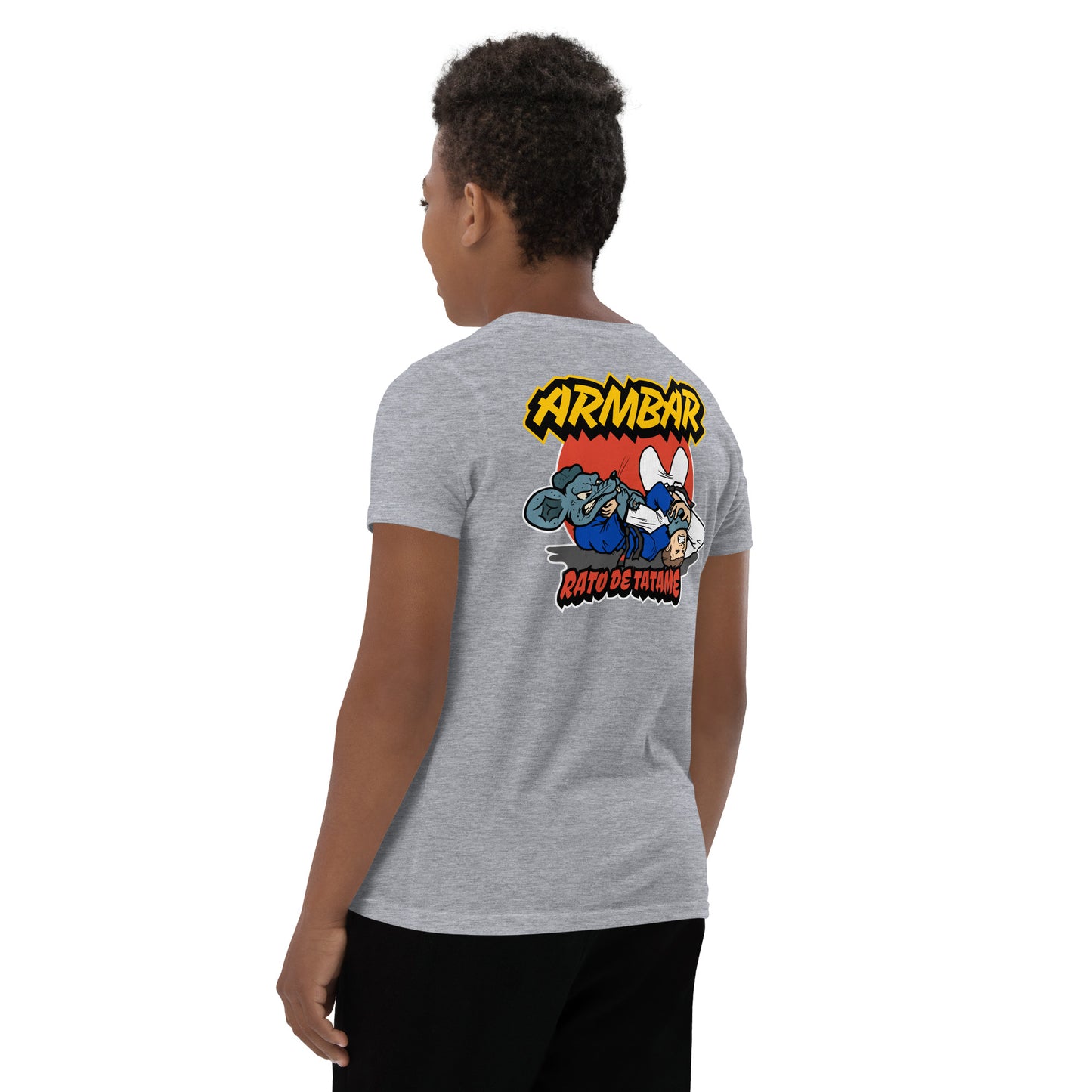 Rato de Tatame BJJ Armbar Youth Short Sleeve T-Shirt