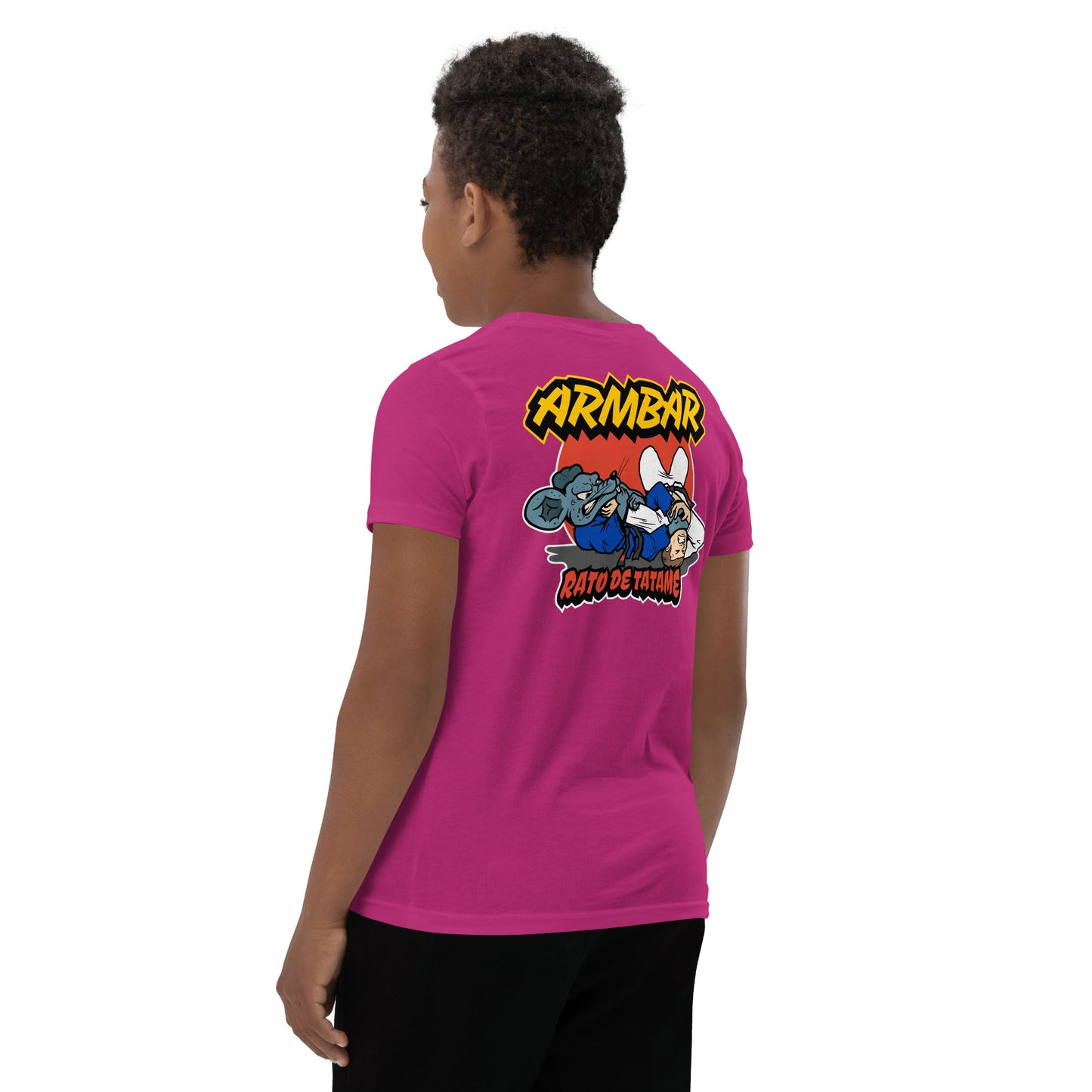 Rato de Tatame BJJ Armbar Youth Short Sleeve T-Shirt