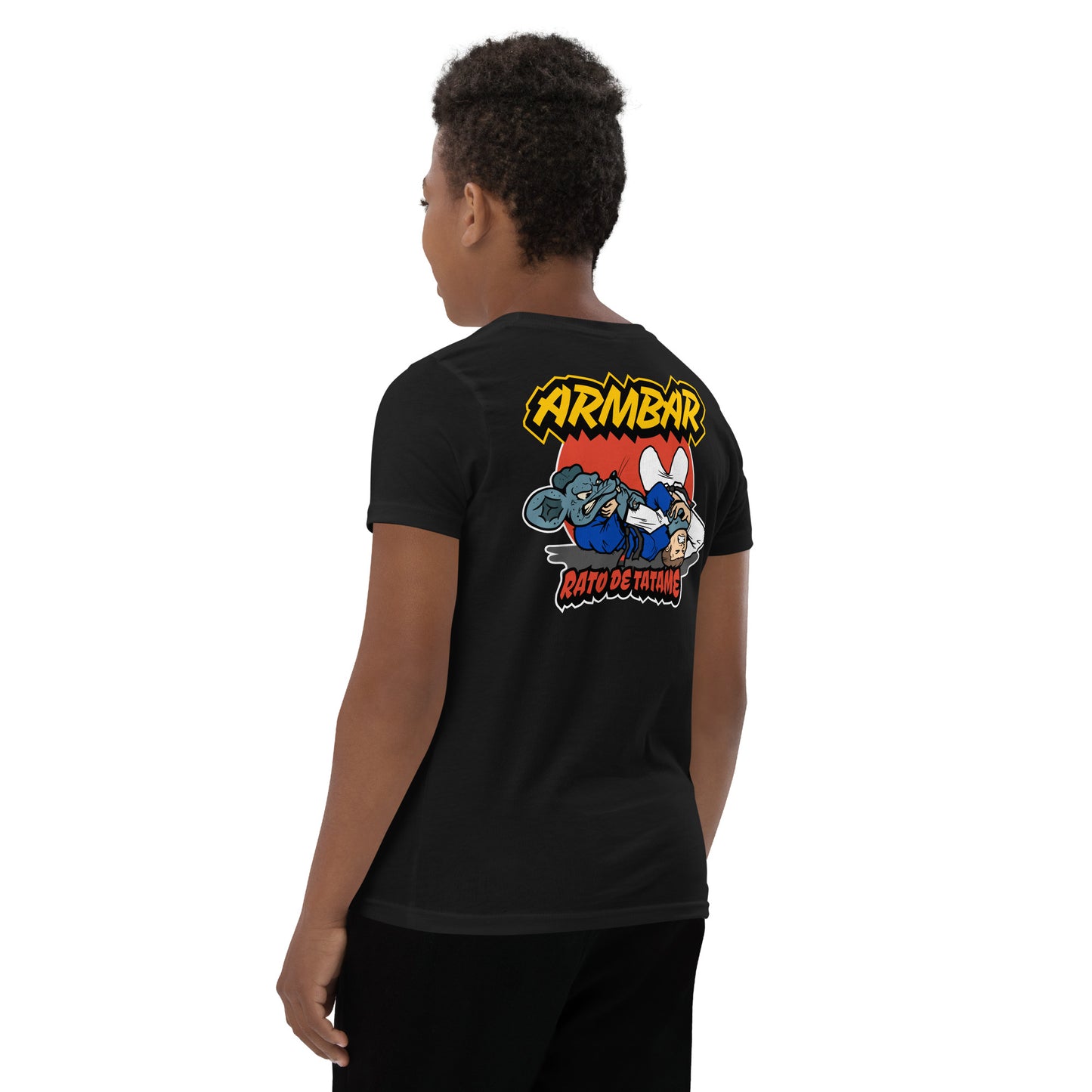 Rato de Tatame BJJ Armbar Youth Short Sleeve T-Shirt