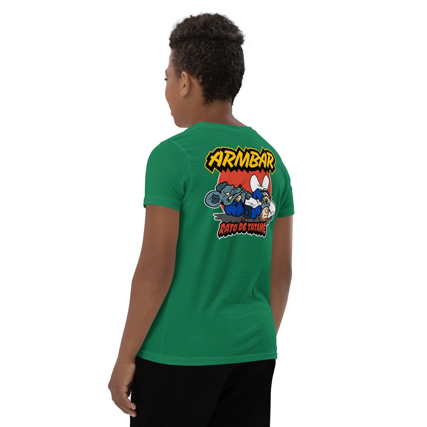 Rato de Tatame BJJ Armbar Youth Short Sleeve T-Shirt