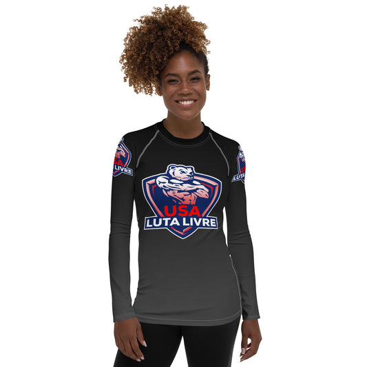 Women's USA Luta Livre Rash Guard - Black