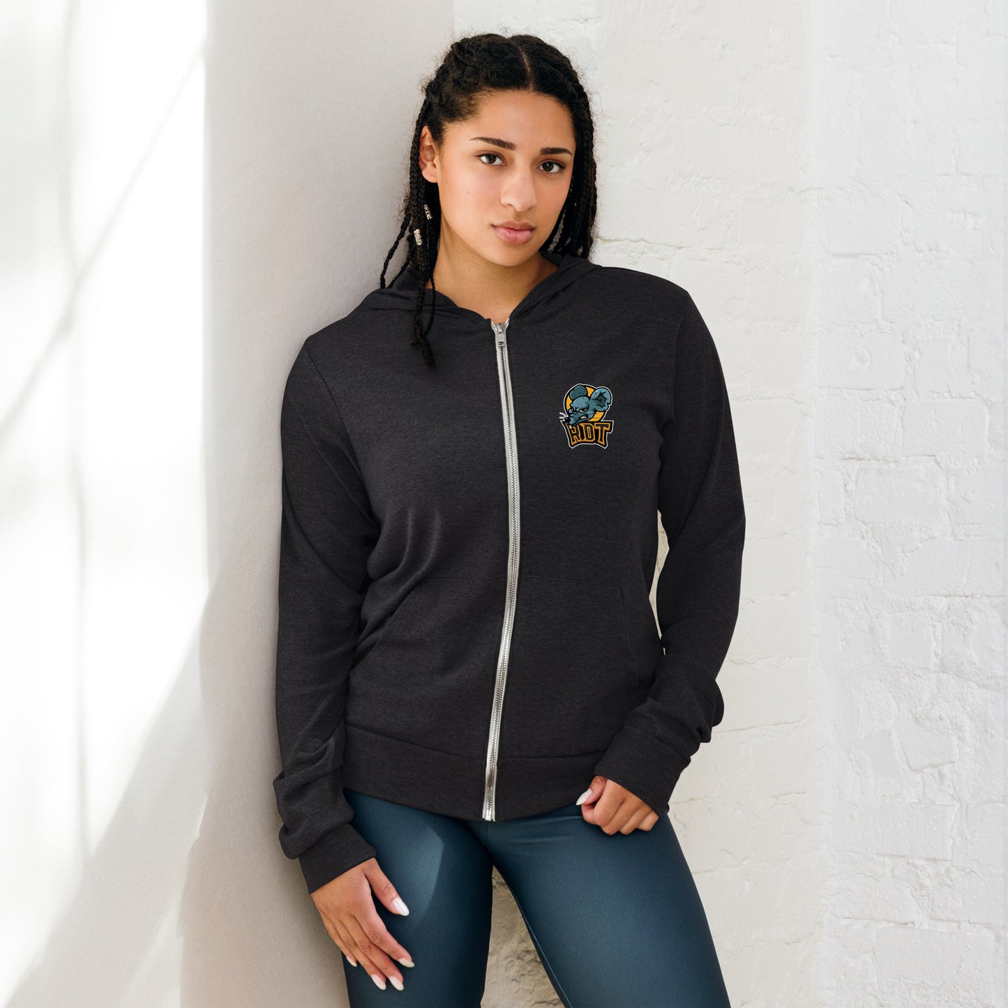 Rato de Tatame RDT Unisex zip BJJ hoodie