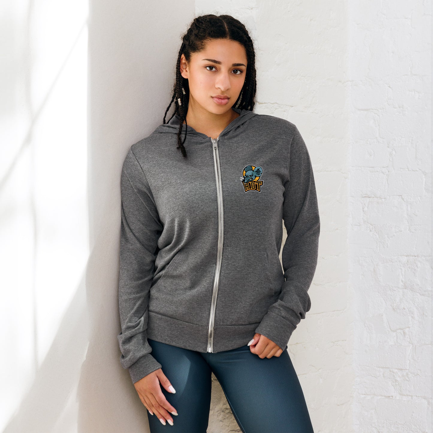 Rato de Tatame RDT Unisex zip BJJ hoodie