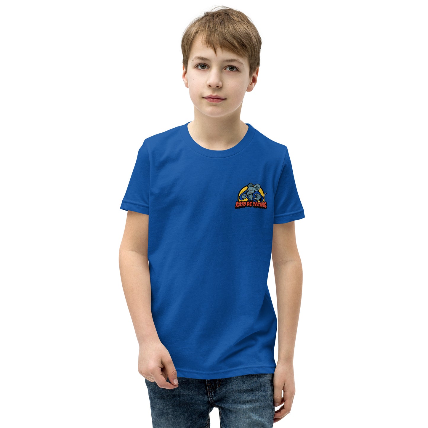 Rato de Tatame BJJ Knee on Belly Youth Short Sleeve T-Shirt