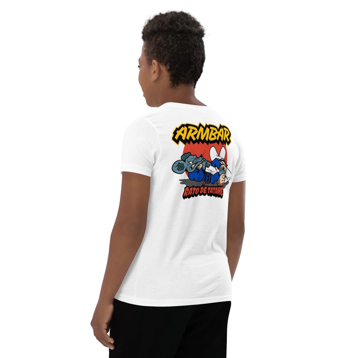 Rato de Tatame BJJ Armbar Youth Short Sleeve T-Shirt
